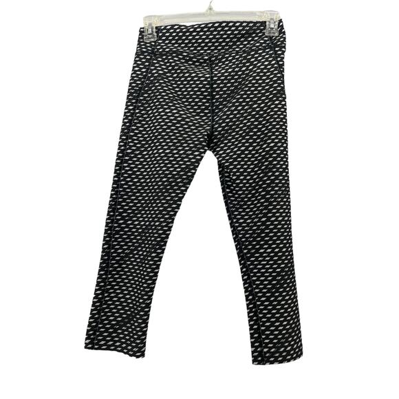 Under Armour Black & White Compression Capri Cropped Leggings Women's Size Small - Picture 1 of 5